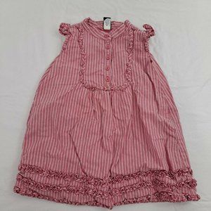 Baby Gap Toddler Dress Striped pink ruffle 18 To 24 Months